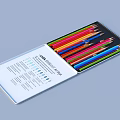 Open Box Of Colored Pencils With Various Vibrant Colors For Art Projects