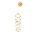 Modern Gold Wall Lamps With Layered Rings And Spherical Frame Design