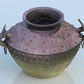 Chinese Style Wine Tank Container Antique Bronze Cultural Relics 3d model