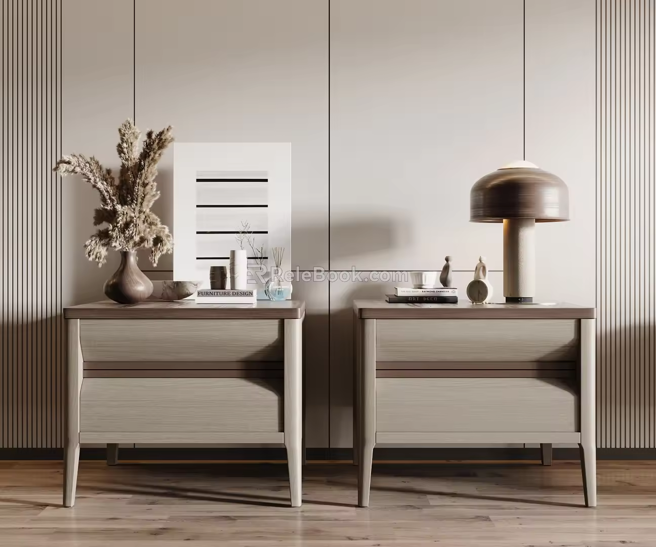 Modern bedside table 3d model