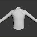 White Long Sleeved Stand Up Collar Shirt With Shoulder Embellishments