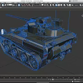 Military Tank With Cannon Tracks Antenna And Detailed Military Style Design