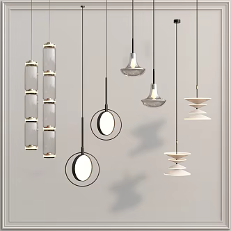 Modern chandelier combination 3d model