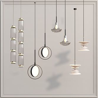 Modern chandelier combination 3d model