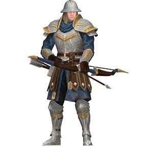 PBR Armor Archer 05 with Animated Next Generation Western Medieval Soldier solider Warrior Guard 3d model