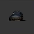 Dark Blue Casual Canvas Shoes Placed On Wooden Oval Tray For Daily Use