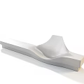 Modern Landscape Seats With Sleek Curved Design In Black And White For Outdoor Use