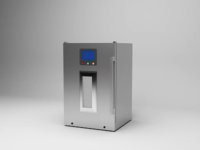 Stainless Steel Medical Device With Digital Display And Front Panel For Clinical Applications 3d model