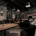 Modern Café Exterior Design With Glass Windows Signboard And Entrance Area
