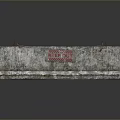 Scenic Roadside View With Rusty Metal Keep Out Barrier And Reflective Surface