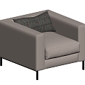 Single sofa single chair leisure chair 3d model