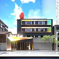 Hotel Kaili Building With Colorful Facade Urban Surroundings And Visitor Taking