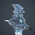 Ice Blade Ice Knife Ice Sword Cold Weapon Science Fiction Weapon Ice and Snow Weapon Ice and Snow Blade 3d model