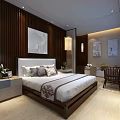 Modern Hotel Room Interior Design With Sofa Coffee Table And Wall Paintings