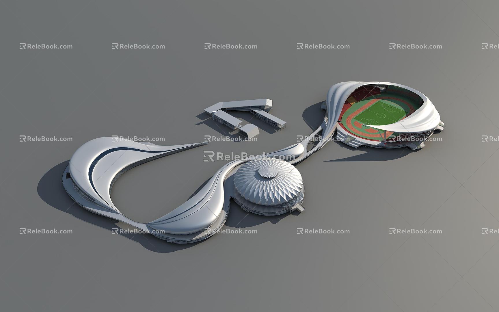 Gymnasium Special-shaped Stadium 3d model