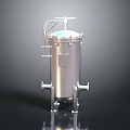 Industrial Stainless Steel Filter With Inlet Outlet Pipes And Support Legs