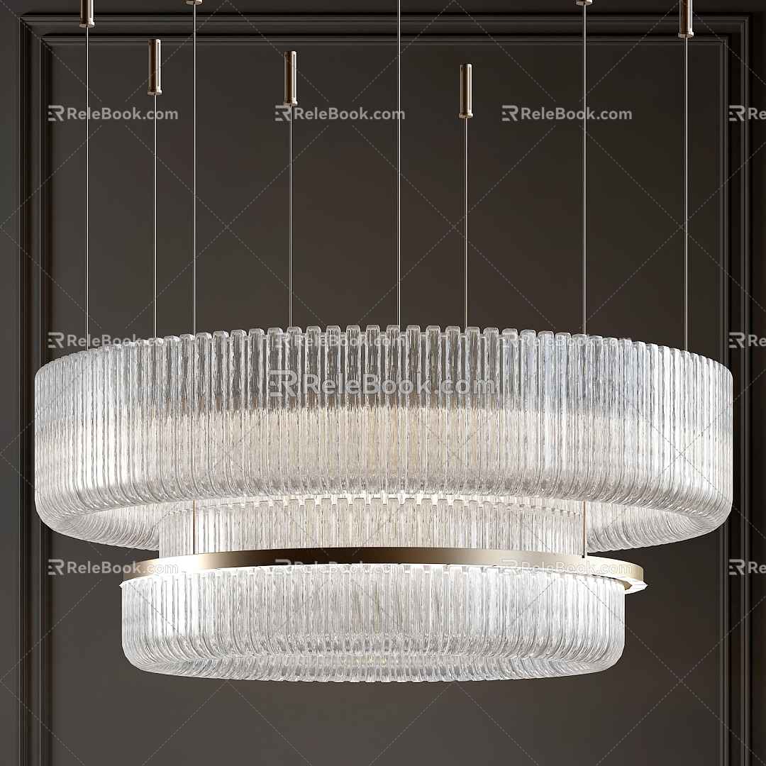 Light Luxury Crystal Chandelier 3d model