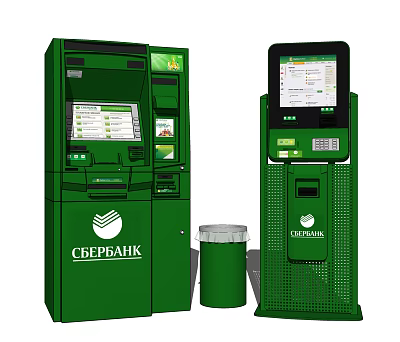 modern teller machine bank machine self-service 3d model