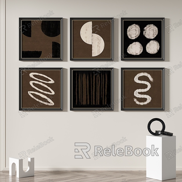 Simple abstract decorative painting model