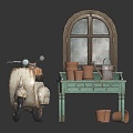 INDUSTRIAL LOFT MOTORCYCLE 3d model