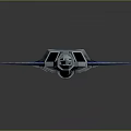 Streamlined Blue And Gray Spaceship With Solar Panels Sharp Nose And Wings