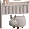 Kids Room Interior With Bunny Shaped Mirror Bookshelf Stuffed Toys Rainbow And Star Decor