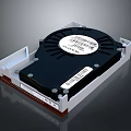 Hard Disk Drive Equipment With Black Enclosure White Connector And Label Components 3d model