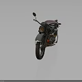Vintage Motorcycle With Classic Design Leather Seat And Old Fashioned Headlight