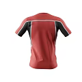 Red And Black Color Block Short Sleeved T Shirt For Sports