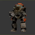 Mech warrior machine battle armor mechanical battle armor machine warrior battle robot game robot 3d model