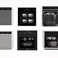 Different Styles Of Kitchen Appliances Featuring Dishwashers And Ovens With Open And Closed Designs