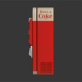 Coca-Cola Commercial Vending Machine With Red And White Exterior Design