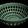 Light Green Household Colander With Perforated Design And Dual Handles For Kitchen Use