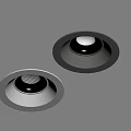 Modern Anti Glare Recessed Downlight Spotlights With Black And White Trim