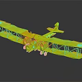 Vintage Biplane Passenger Plane With Light Blue White Camouflage Cross Insignia Dark Background Reflection