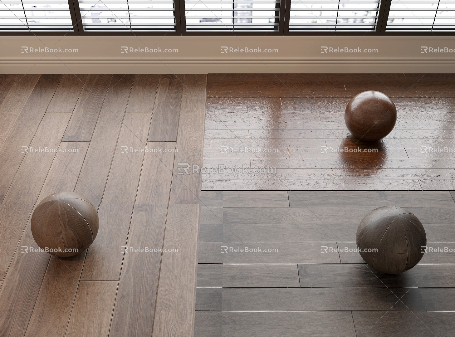 Modern Wood Flooring Solid Wood Flooring Composite Wood Flooring I-shaped Wood Flooring 3d model