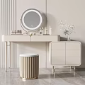 Light Luxury Dressing Table Dressing Stool 3d model