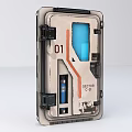 Industrial Control Panel Number 01 Sector C-28 With Blue Display Window And Metal Latches