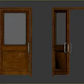 Wooden Doors With Glass Panels One Closed And One Open Design