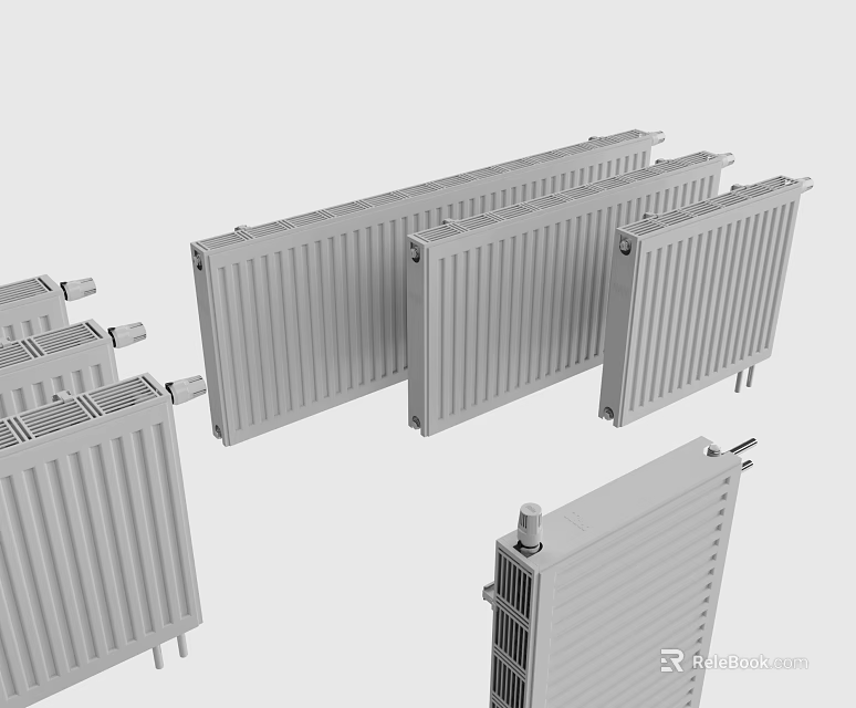 Modern Decorative Radiators in Various Styles and Steel Designs for Home Heating Systems 3d model 