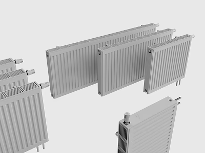 Modern Decorative Radiators in Various Styles and Steel Designs for Home Heating Systems 3d model
