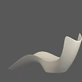 Modern White Lounge Chair With Sleek Curved Design For Home Interior Comfortable Use