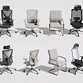Different Styles of Ergonomic Office Chairs with Mesh Backs Adjustable Seats and Swivel Wheels