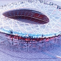 Modern Stadium Architecture Bird's Nest Stadium 3d model