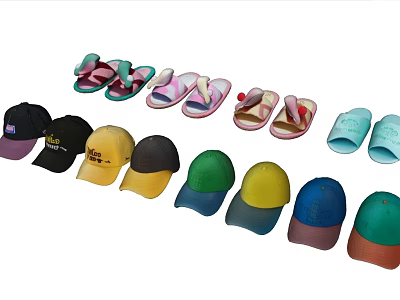 Colorful Casual Slippers With Various Designs And Comfortable Fit For Daily Home Use 3d model