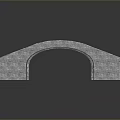 3D Rendered Stone Arch Bridge Model With Symmetrical Structure And Reflection