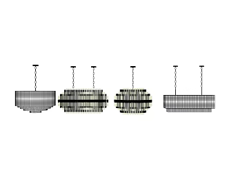 Modern crystal chandelier 3d model