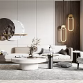 Modern Sofa Coffee Table Combination Sofa Coffee Table 3d model