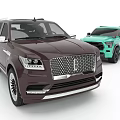 Two Modern SUVs In Teal And Dark Brown With Sleek Exterior Design