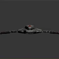Cosmic Space Exploration Futuristic Spacecraft With Silver Gray Body Red Stripes And Detailed Design